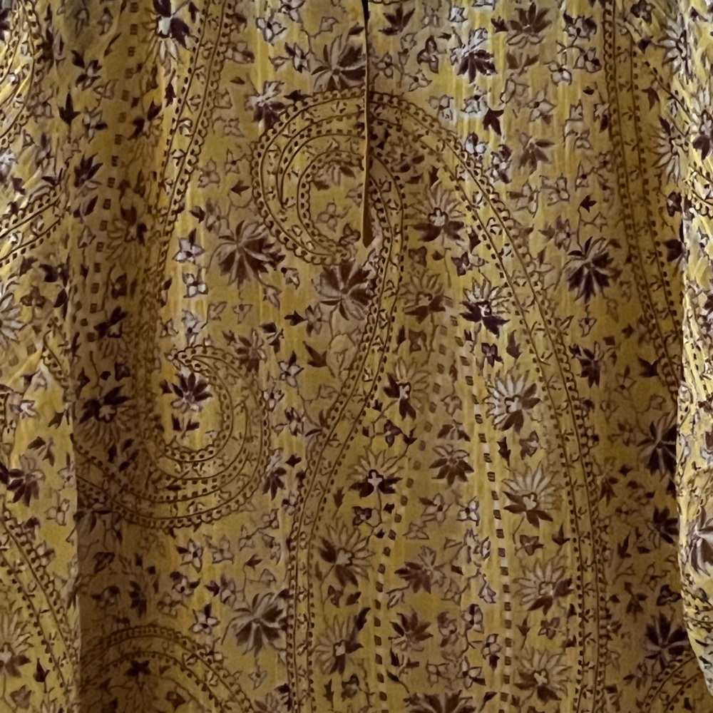 Ann Taylor Yellow and Purple Paisley Blouse - Picture 5 of 7